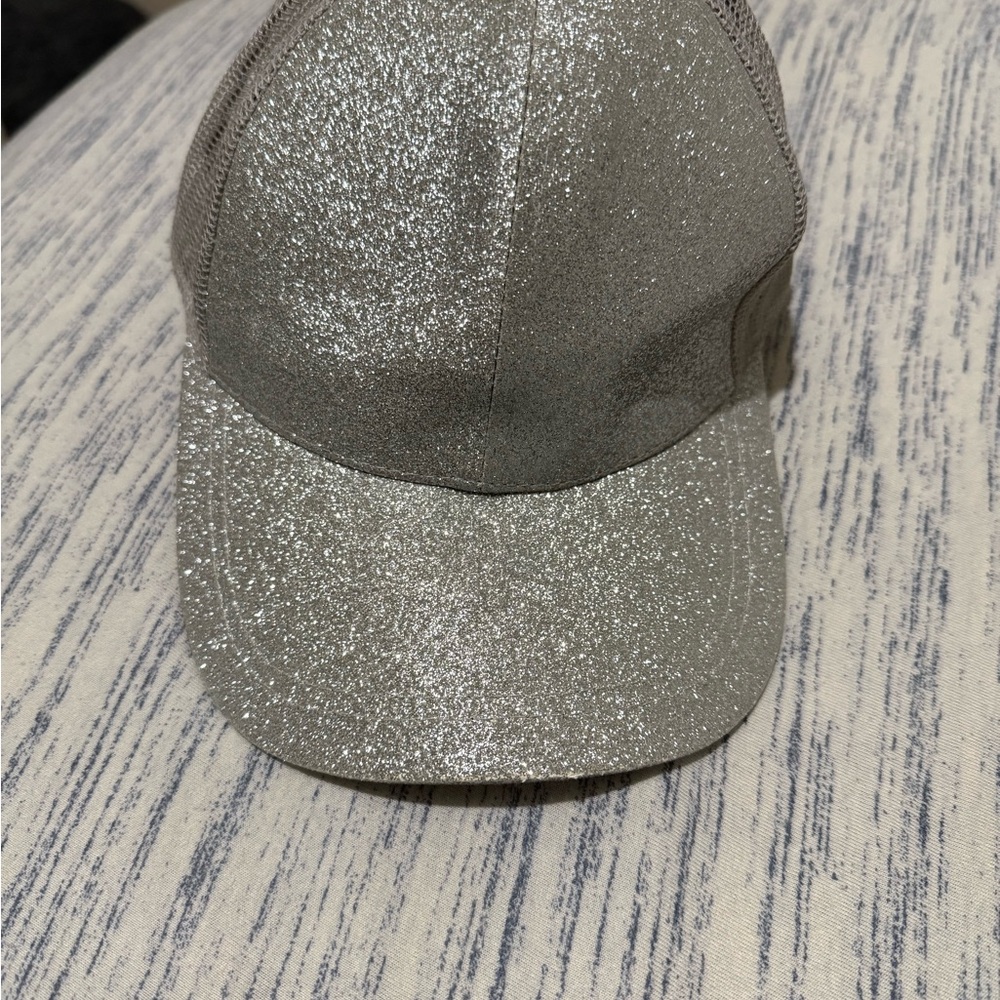 Sparkly Silver Baseball Cap